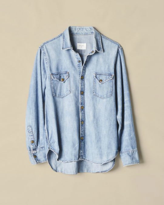 Billy Reid在美国制作的面试Bill Denim衬衫美国