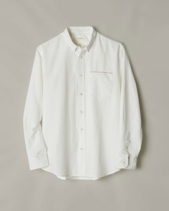 Billy Reid在美国制作的采访比尔怀特衬衫,口袋装