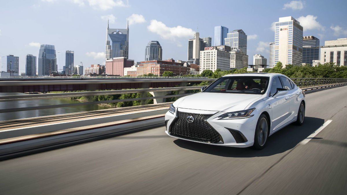 2019 lexus es review 350 white nova fsport 01
