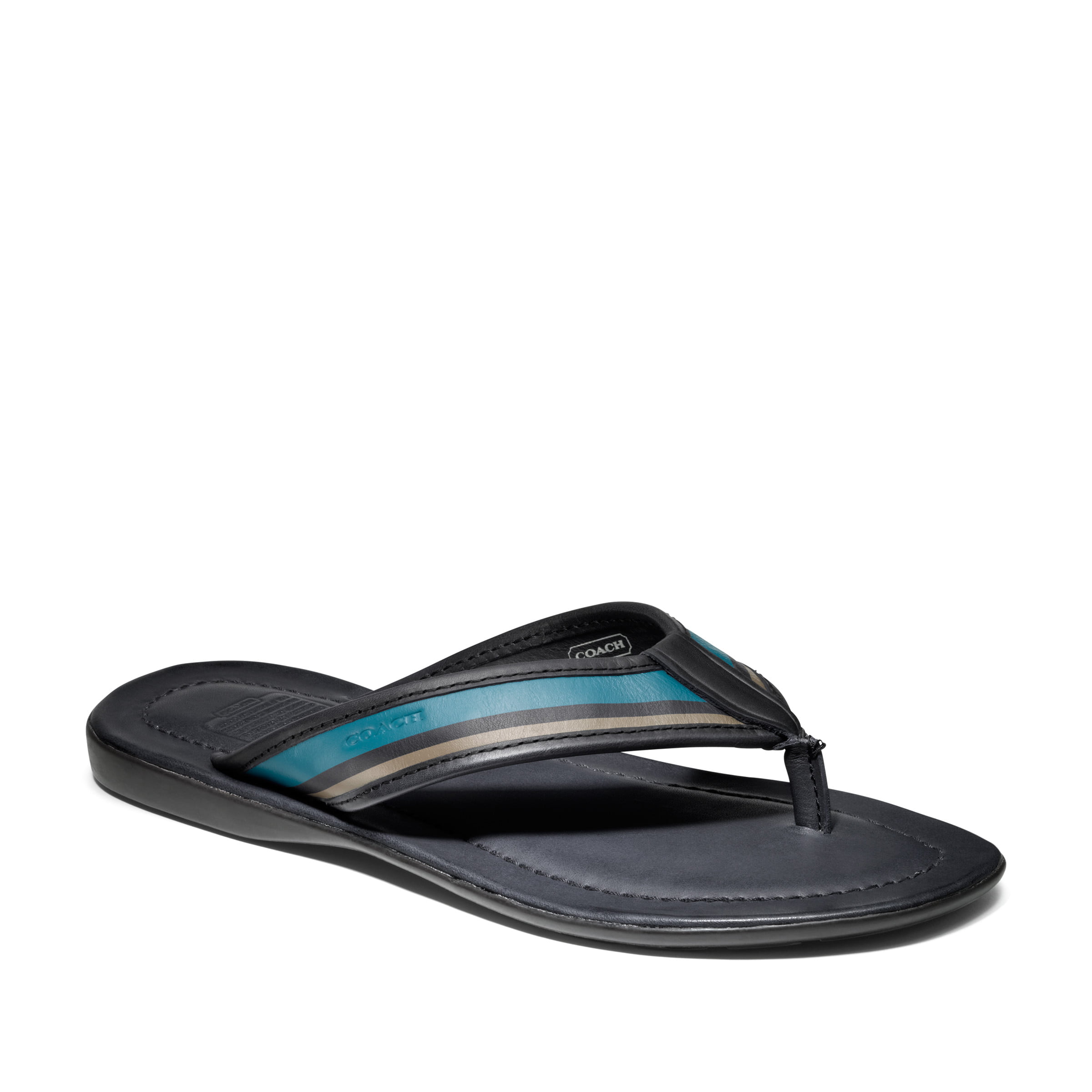 Whats Bag Memorial Days周末Parker Striped Flip flop海军amp charcoalcoach