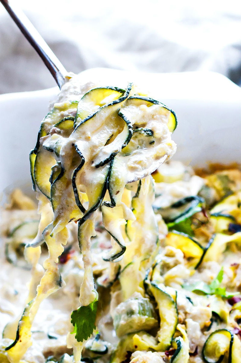 安全捕获古金枪鱼绿智利Zoodle砂锅菜4.1