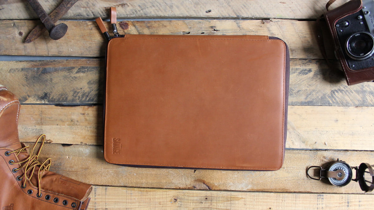 野蛮供应co皮革组织者macbook case 3