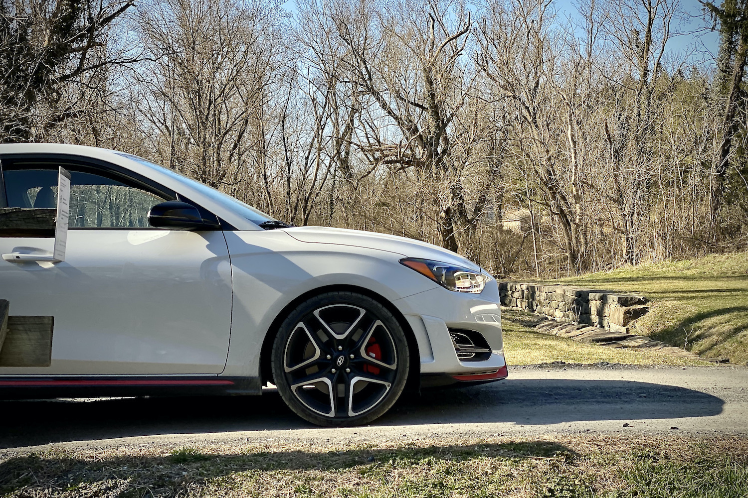 现代Veloster前端带树桥后台