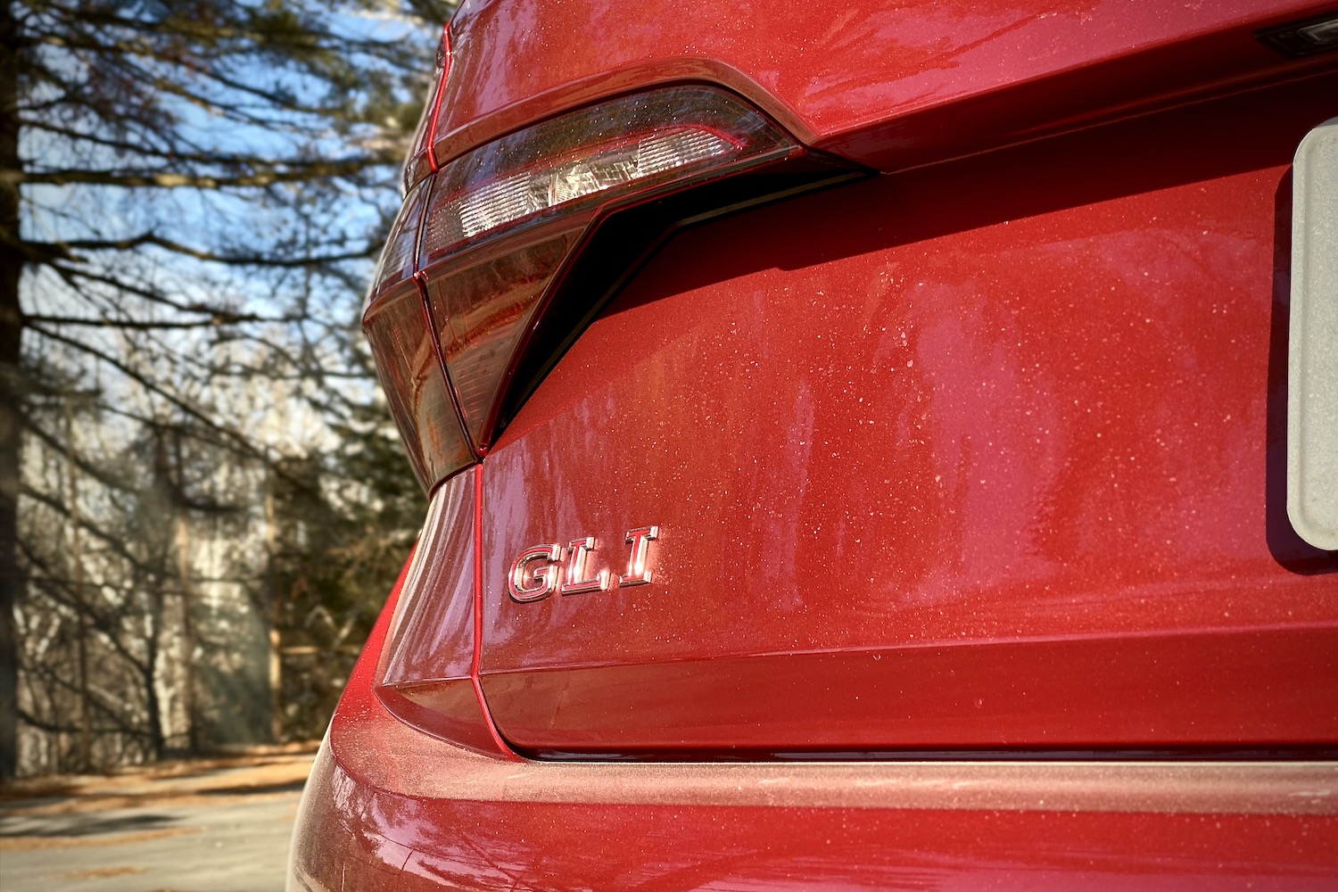 近2022 Volkswage JettaGLI后方徽章和树背