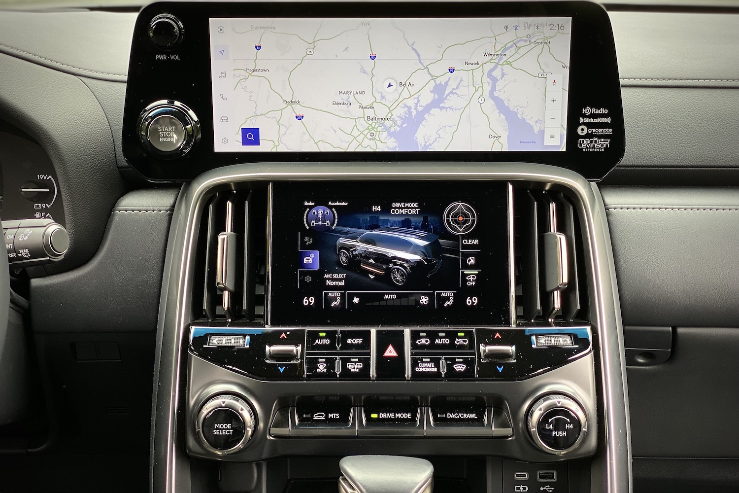 关闭2022年LexusLX600仪表板
