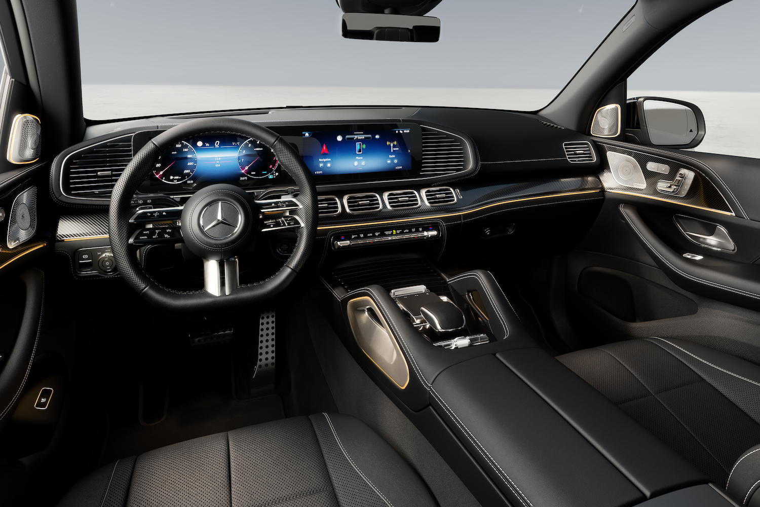 2024Mercedes-BenzGMG63内部仪表板、方向盘和中心控制台