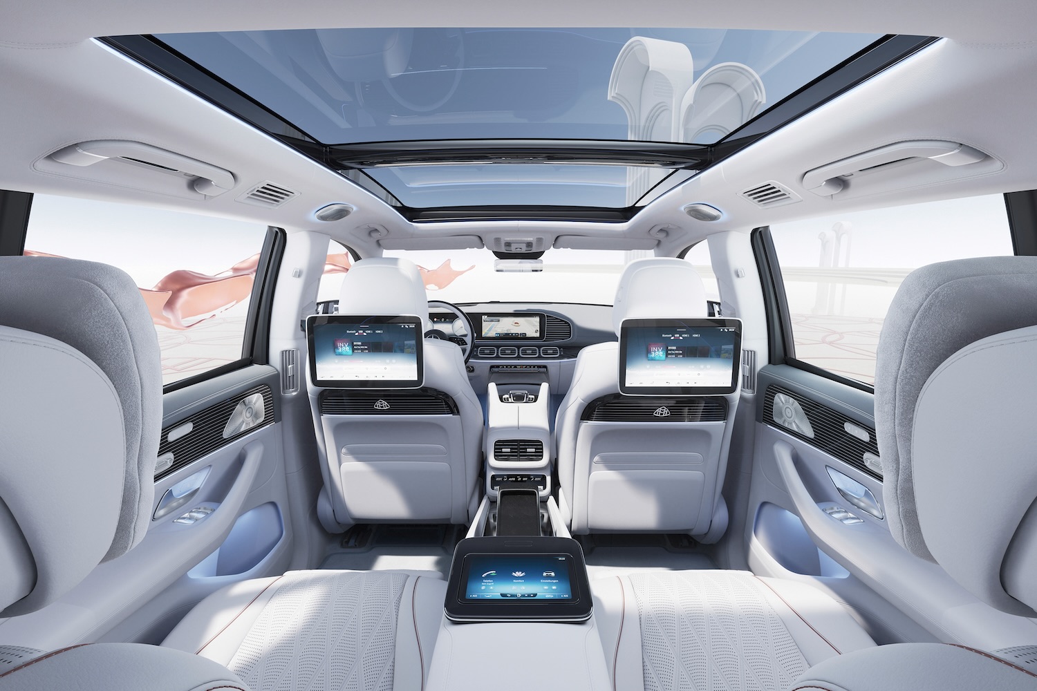 2024梅塞德斯-本斯GLS Maybach600从后座