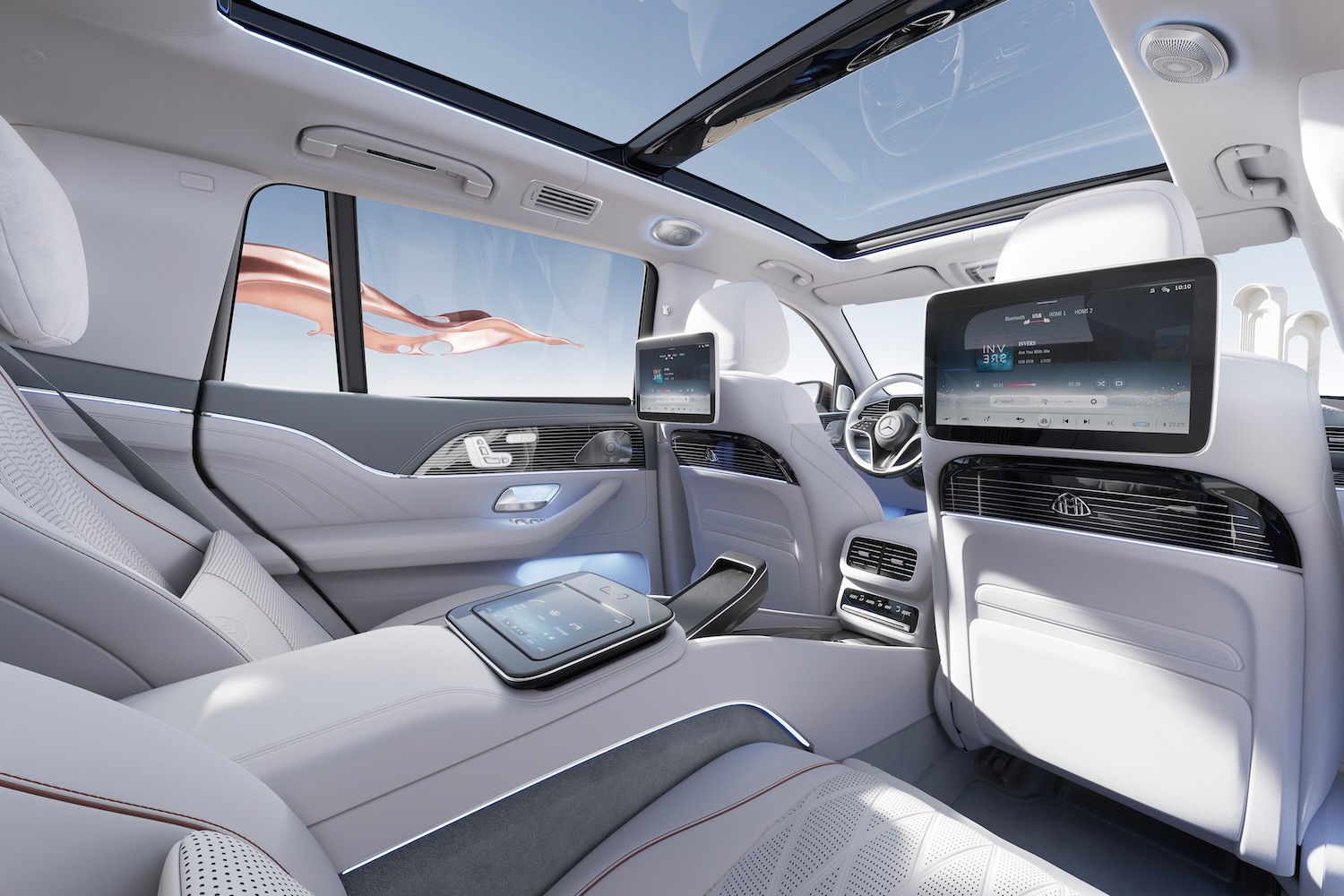 后座2024BenzGLS Maybach600从后座