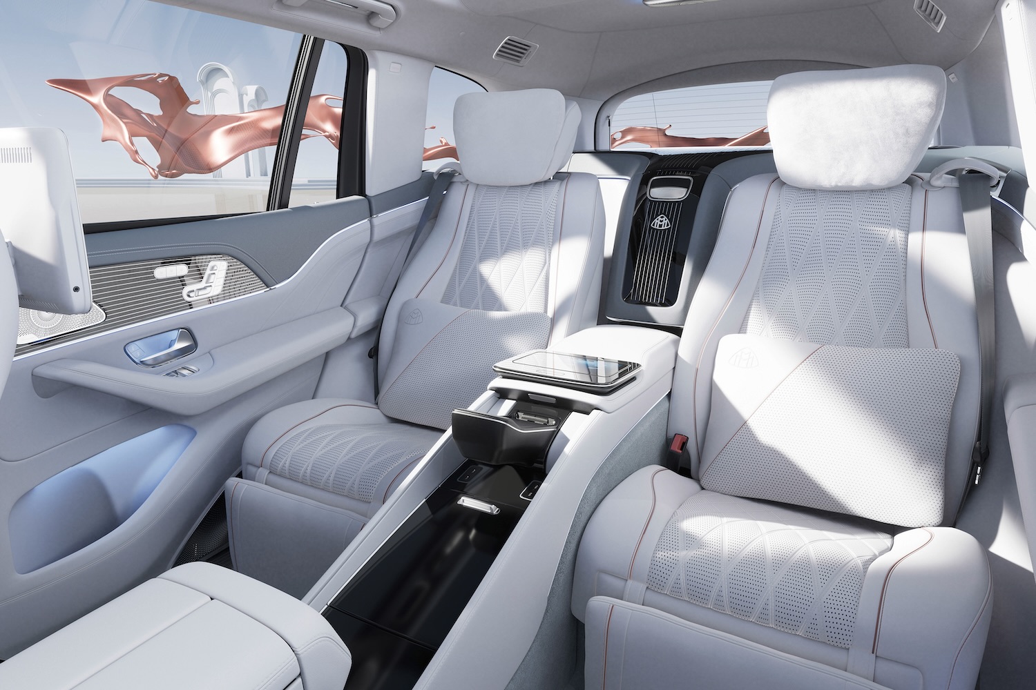 后座2024梅塞德斯GLS Maybach600前端