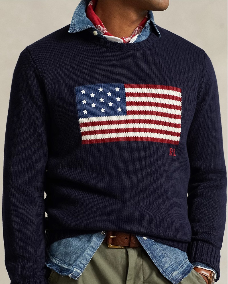 Ralph Lauren美国国旗模型毛衣