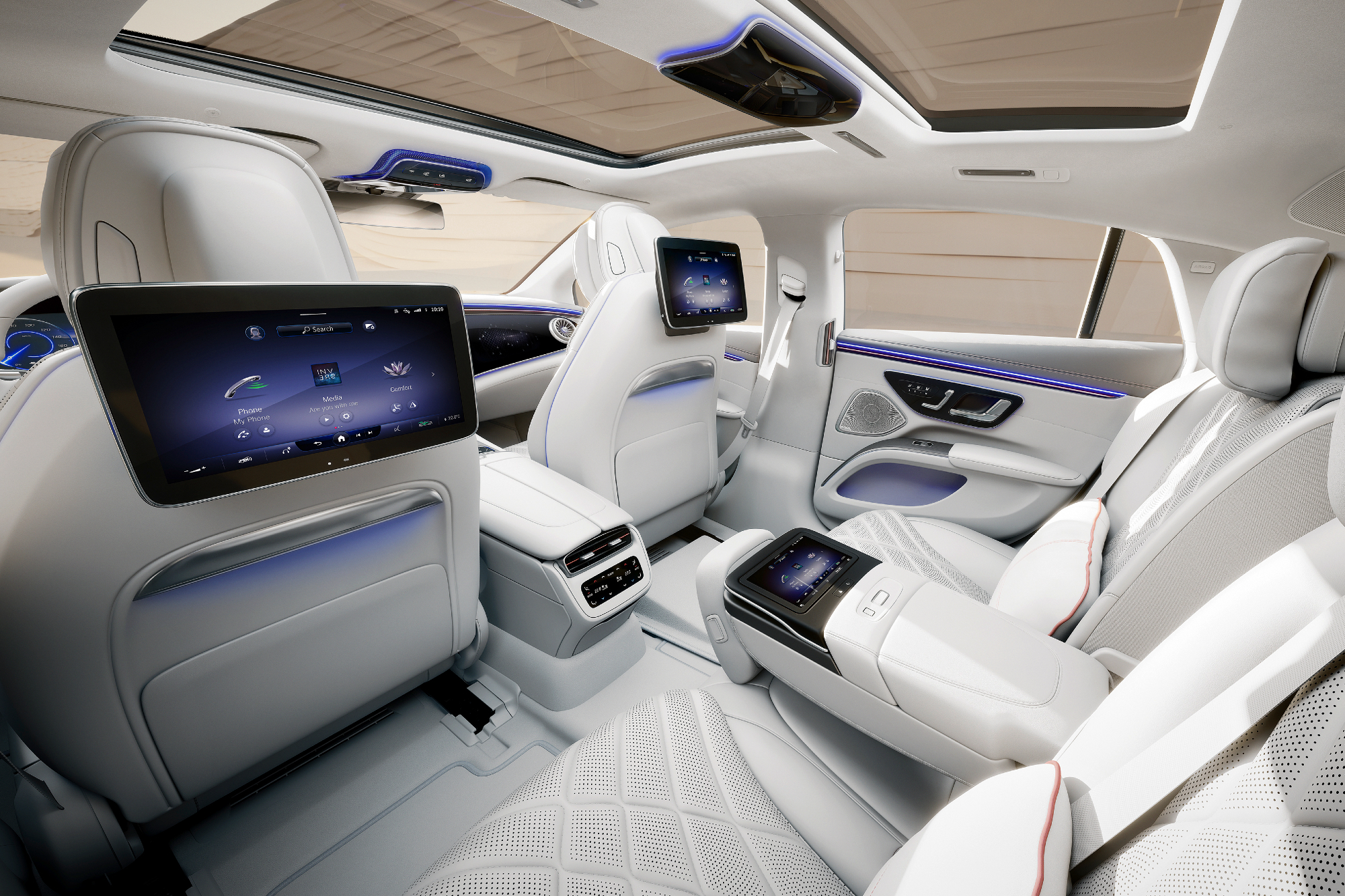 2025Mercedes-BenzEQSObsidian黑客驱动后座对客端前座